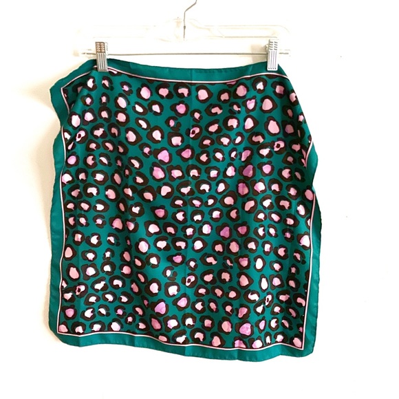 J. Crew Accessories - J. Crew Emerald Green and Pink Leopard Scarf J. Crew Accessories - J. Crew Emerald Green and Pink Leopard Scarf